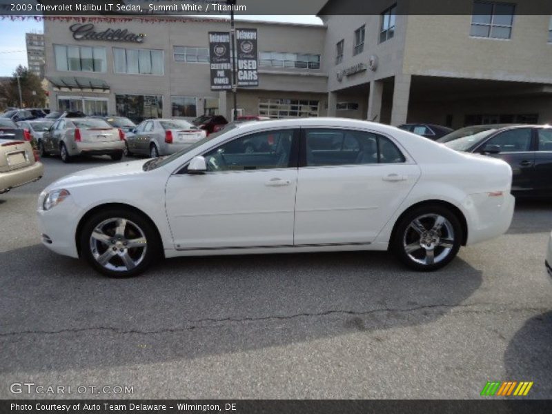 Summit White / Titanium 2009 Chevrolet Malibu LT Sedan