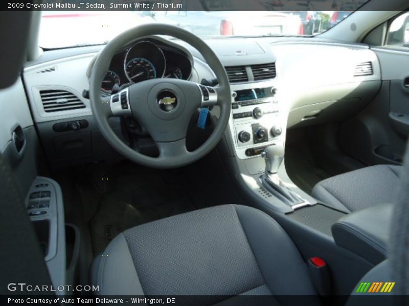 Summit White / Titanium 2009 Chevrolet Malibu LT Sedan