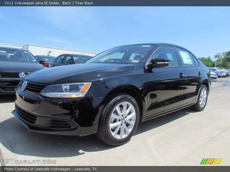 Black / Titan Black 2012 Volkswagen Jetta SE Sedan