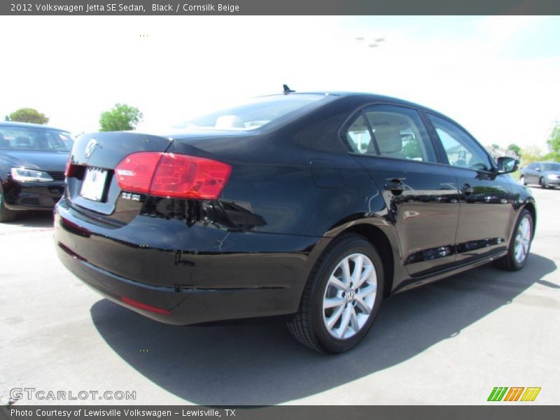 Black / Cornsilk Beige 2012 Volkswagen Jetta SE Sedan