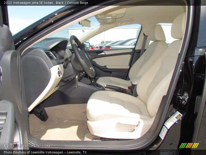 Black / Cornsilk Beige 2012 Volkswagen Jetta SE Sedan