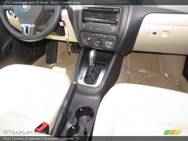 Black / Cornsilk Beige 2012 Volkswagen Jetta SE Sedan
