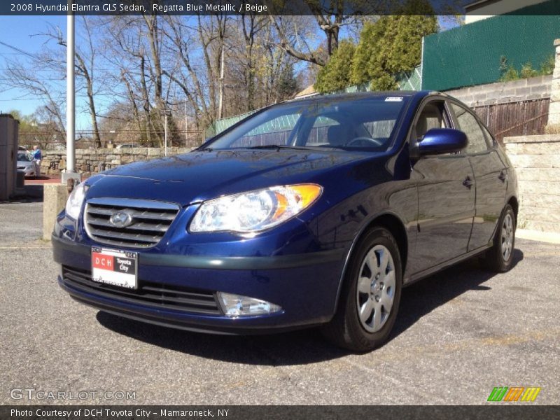 Regatta Blue Metallic / Beige 2008 Hyundai Elantra GLS Sedan