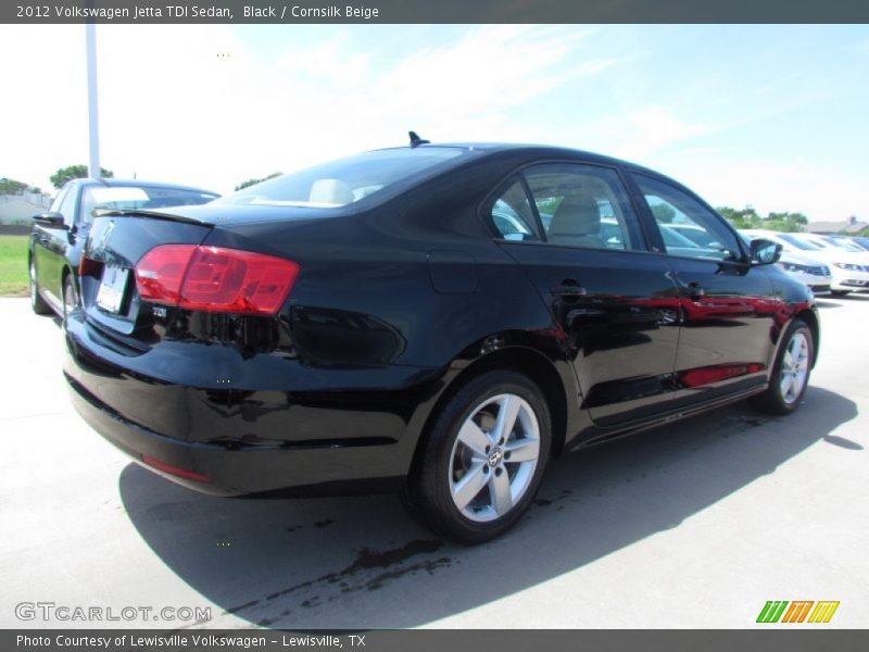 Black / Cornsilk Beige 2012 Volkswagen Jetta TDI Sedan