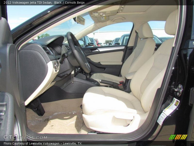 Black / Cornsilk Beige 2012 Volkswagen Jetta TDI Sedan