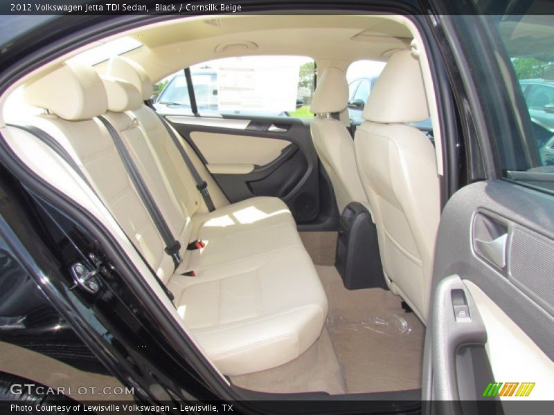 Black / Cornsilk Beige 2012 Volkswagen Jetta TDI Sedan