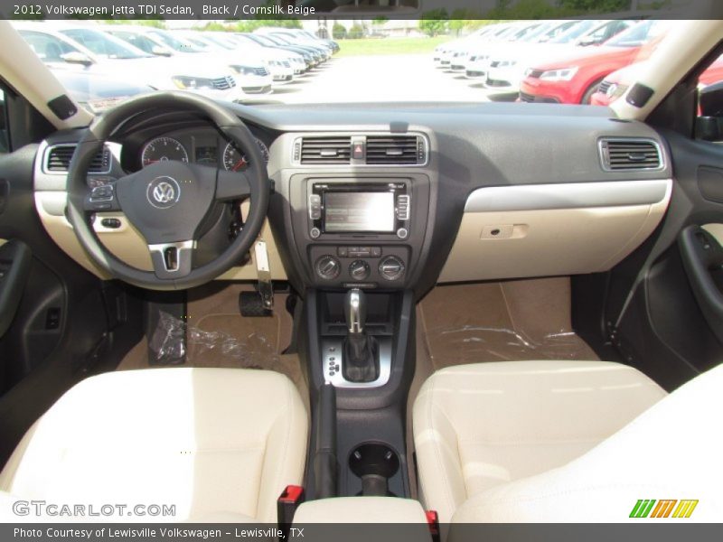Black / Cornsilk Beige 2012 Volkswagen Jetta TDI Sedan
