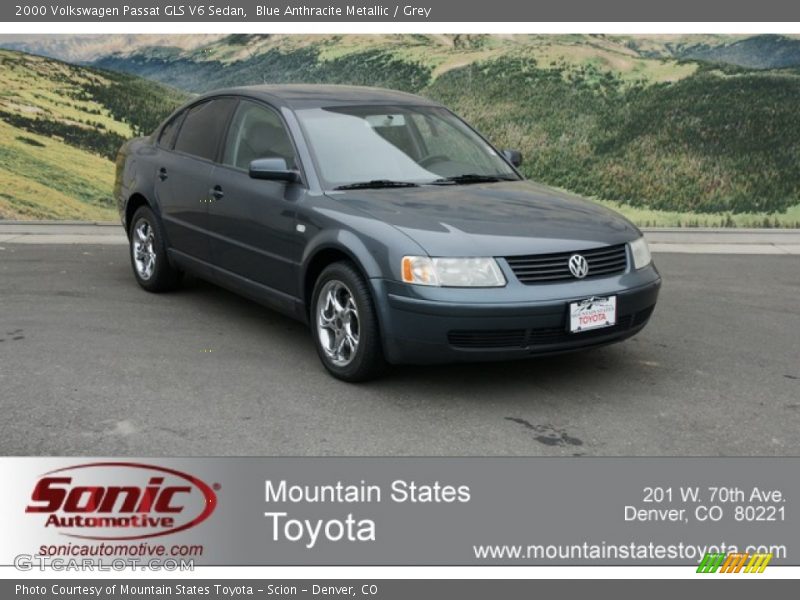 Blue Anthracite Metallic / Grey 2000 Volkswagen Passat GLS V6 Sedan