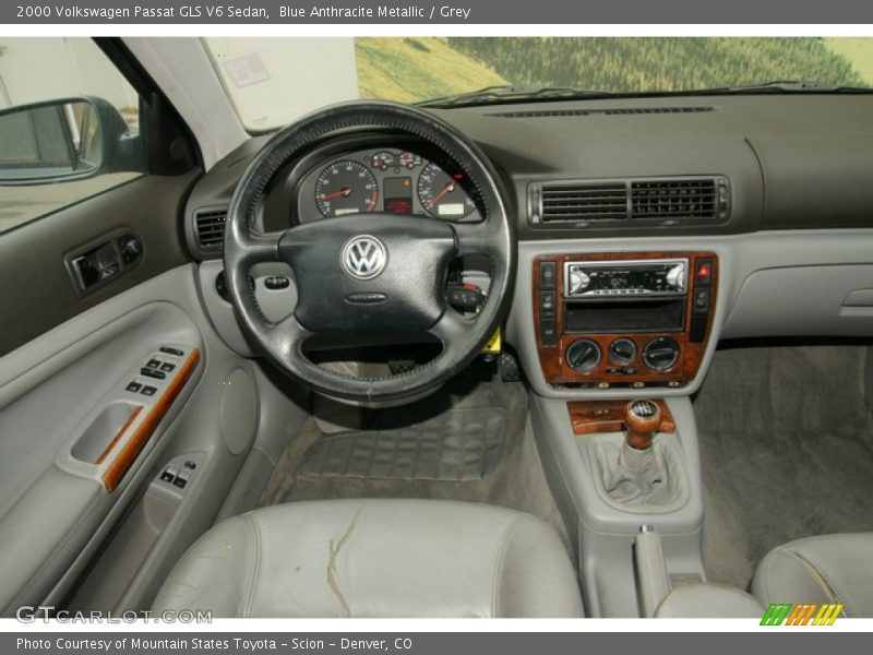 Blue Anthracite Metallic / Grey 2000 Volkswagen Passat GLS V6 Sedan