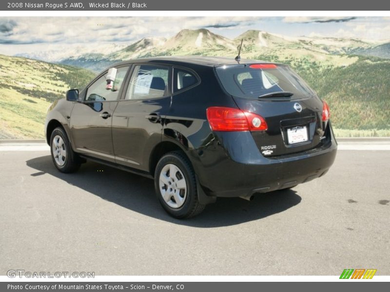 Wicked Black / Black 2008 Nissan Rogue S AWD