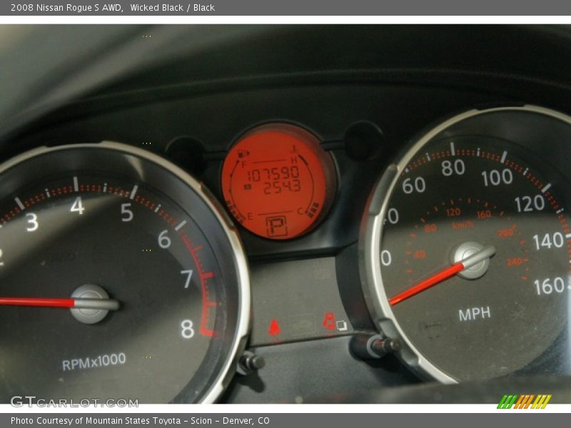 Wicked Black / Black 2008 Nissan Rogue S AWD