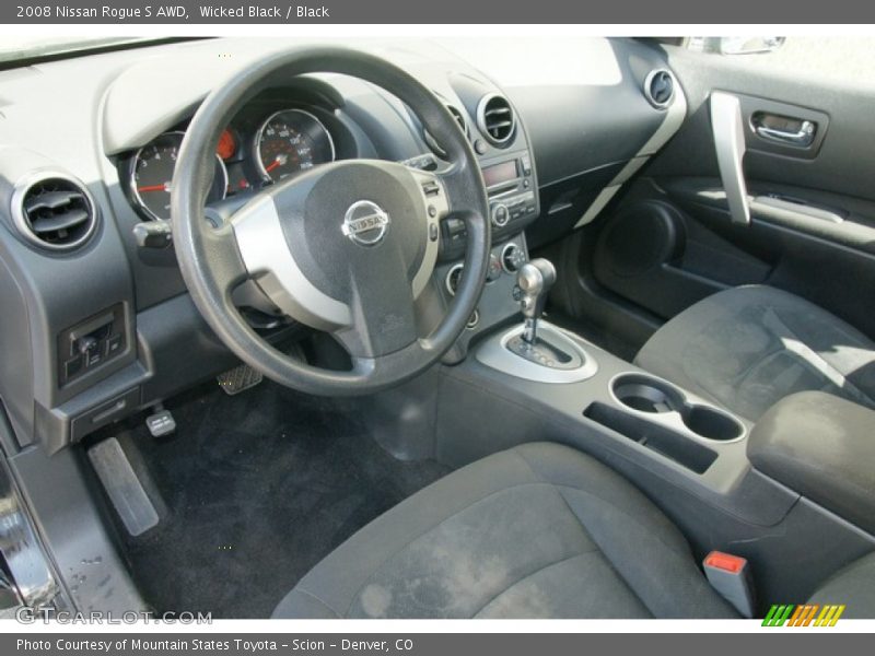 Wicked Black / Black 2008 Nissan Rogue S AWD