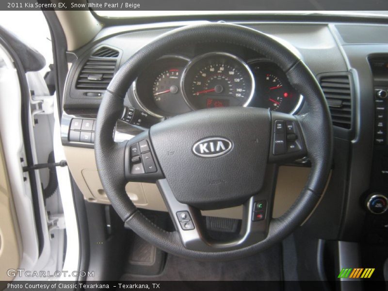 Snow White Pearl / Beige 2011 Kia Sorento EX