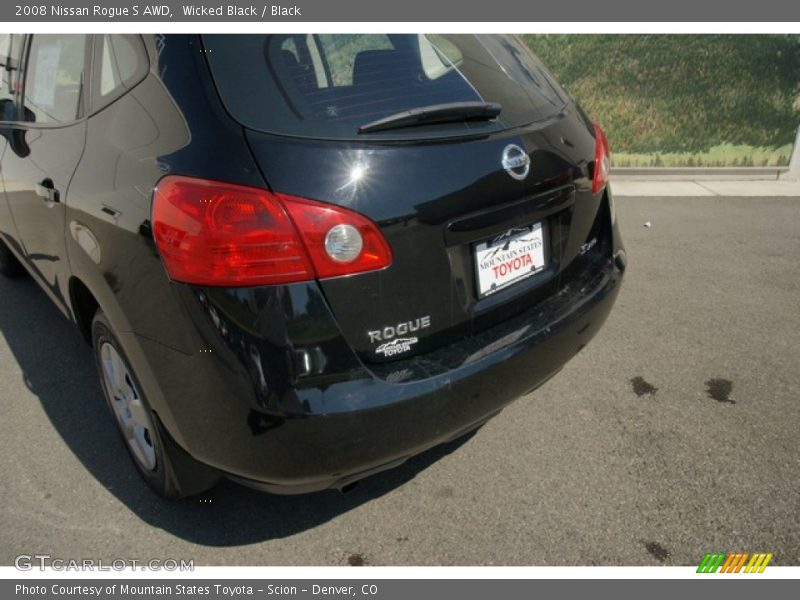 Wicked Black / Black 2008 Nissan Rogue S AWD