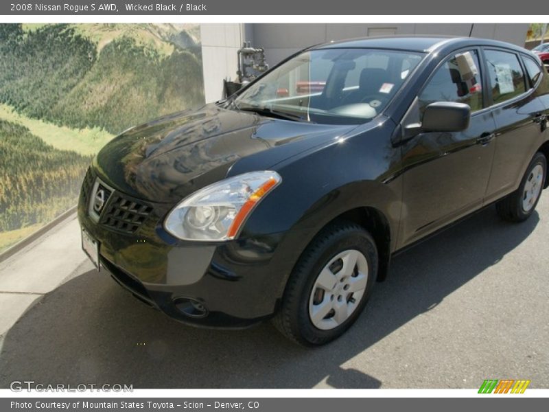 Wicked Black / Black 2008 Nissan Rogue S AWD