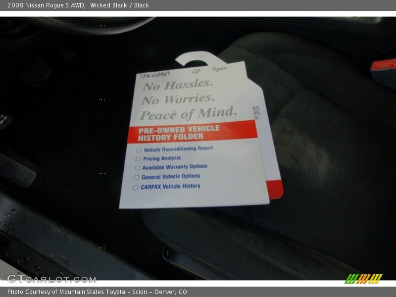 Wicked Black / Black 2008 Nissan Rogue S AWD