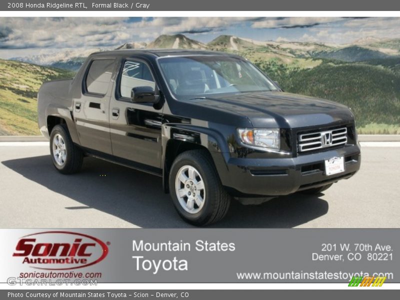 Formal Black / Gray 2008 Honda Ridgeline RTL