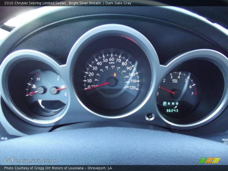Bright Silver Metallic / Dark Slate Gray 2010 Chrysler Sebring Limited Sedan