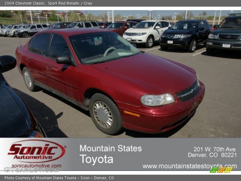 Sport Red Metallic / Gray 2004 Chevrolet Classic