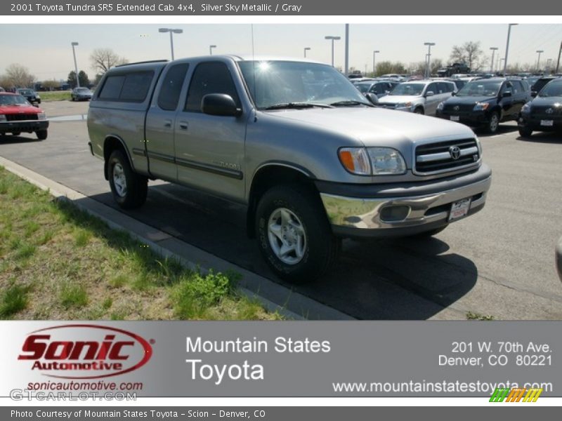 Silver Sky Metallic / Gray 2001 Toyota Tundra SR5 Extended Cab 4x4
