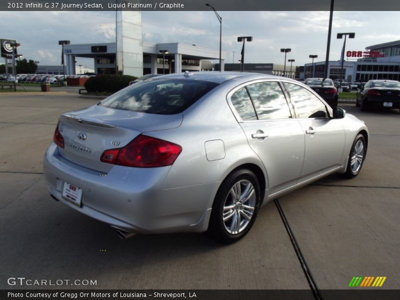 Liquid Platinum / Graphite 2012 Infiniti G 37 Journey Sedan