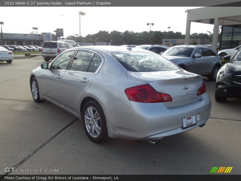 Liquid Platinum / Graphite 2012 Infiniti G 37 Journey Sedan