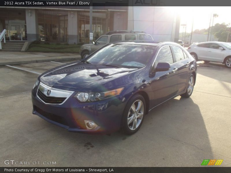 Vortex Blue Pearl / Ebony 2012 Acura TSX Sedan