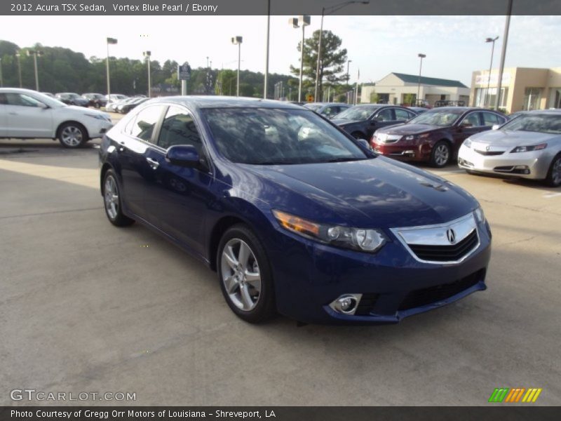 Vortex Blue Pearl / Ebony 2012 Acura TSX Sedan