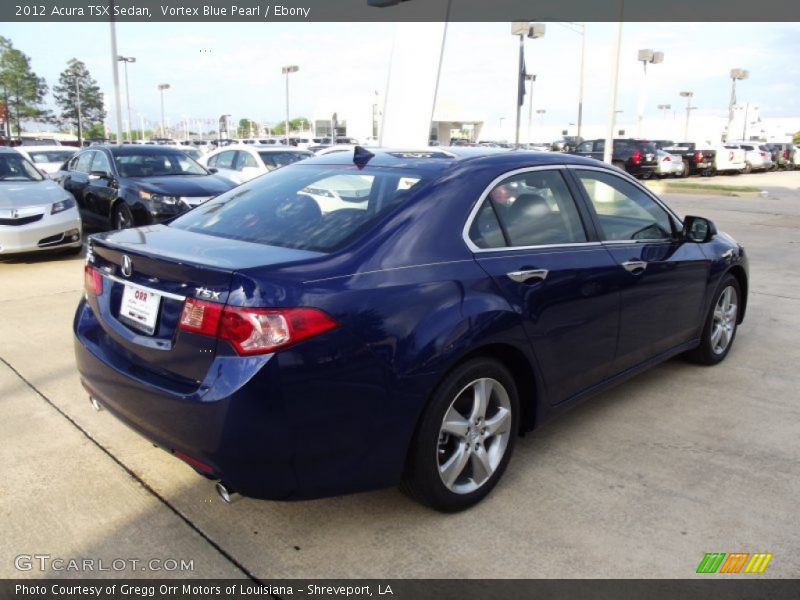 Vortex Blue Pearl / Ebony 2012 Acura TSX Sedan