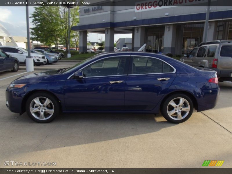 Vortex Blue Pearl / Ebony 2012 Acura TSX Sedan