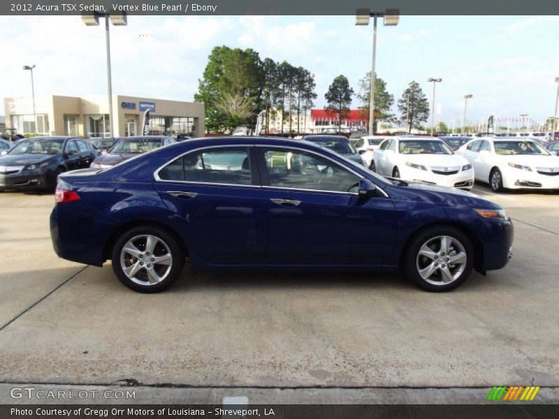 Vortex Blue Pearl / Ebony 2012 Acura TSX Sedan