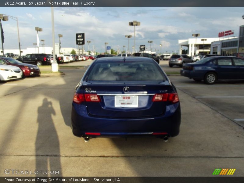 Vortex Blue Pearl / Ebony 2012 Acura TSX Sedan