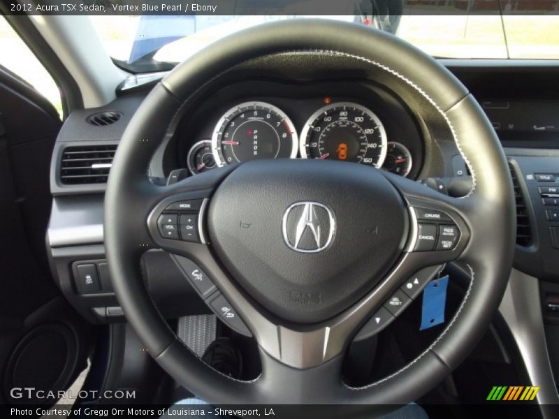 Vortex Blue Pearl / Ebony 2012 Acura TSX Sedan
