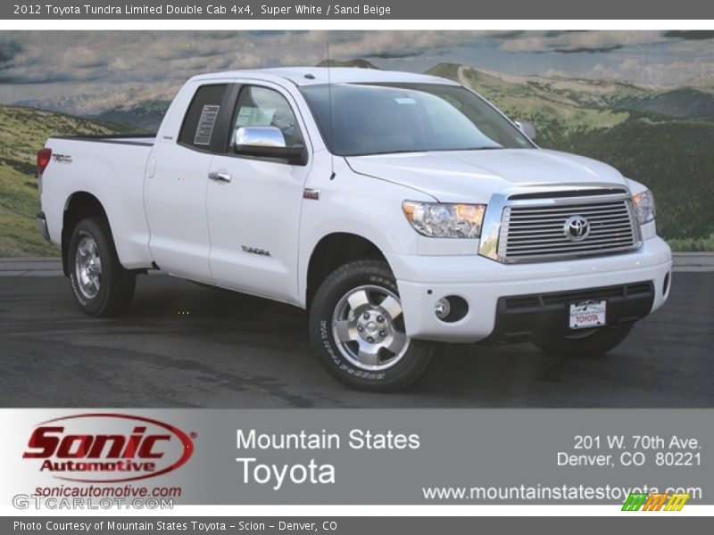Super White / Sand Beige 2012 Toyota Tundra Limited Double Cab 4x4