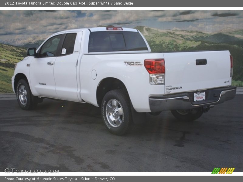 Super White / Sand Beige 2012 Toyota Tundra Limited Double Cab 4x4