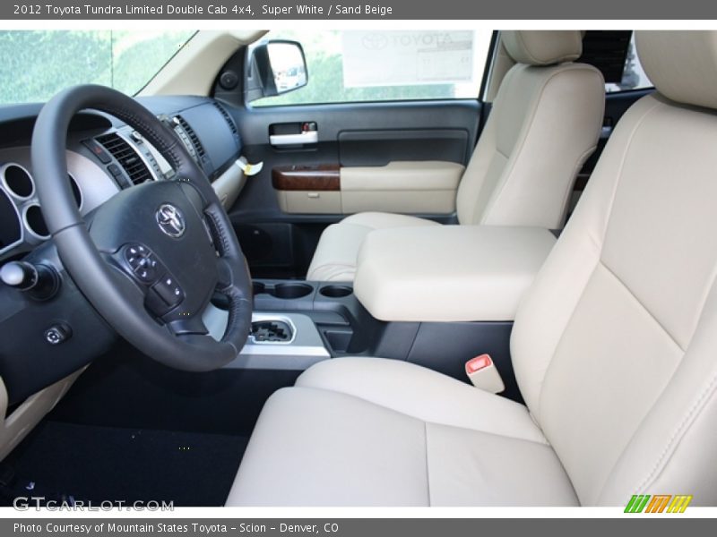 Super White / Sand Beige 2012 Toyota Tundra Limited Double Cab 4x4