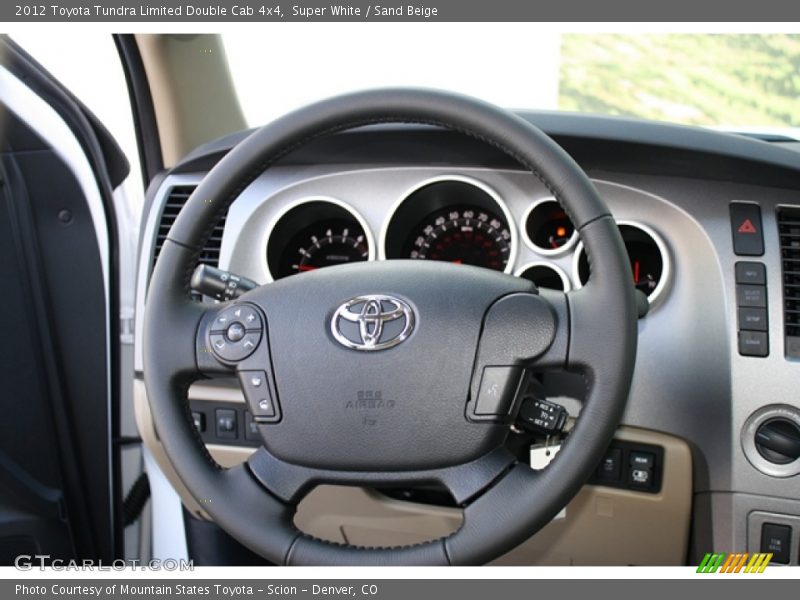 Super White / Sand Beige 2012 Toyota Tundra Limited Double Cab 4x4