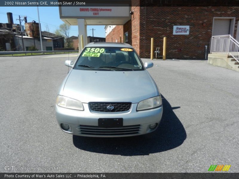Molten Silver / Stone 2002 Nissan Sentra GXE