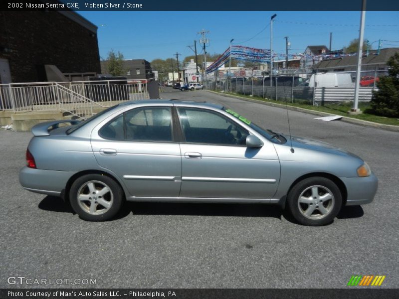 Molten Silver / Stone 2002 Nissan Sentra GXE