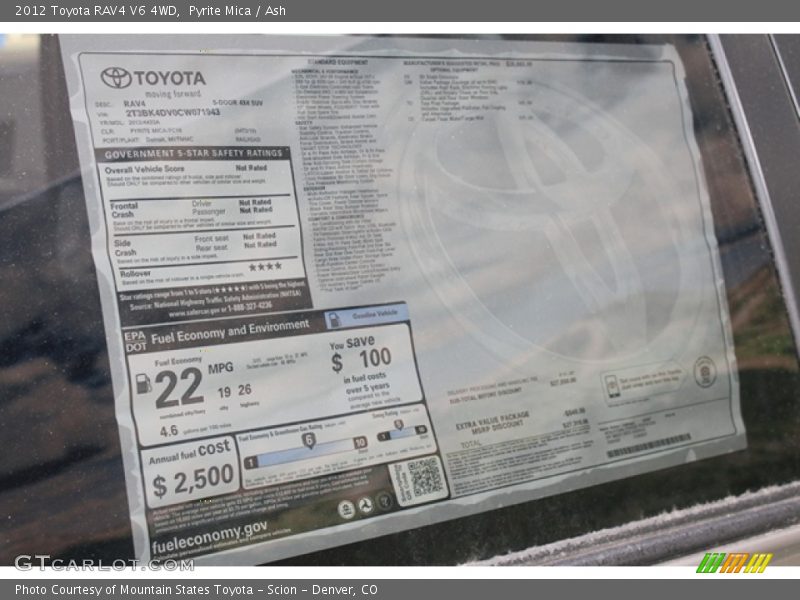 Pyrite Mica / Ash 2012 Toyota RAV4 V6 4WD