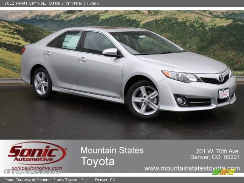 Classic Silver Metallic / Black 2012 Toyota Camry SE