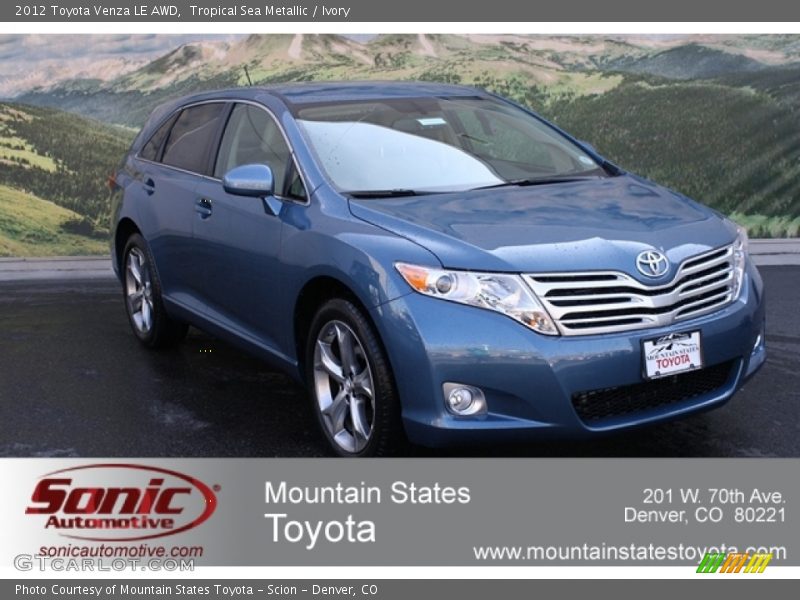 Tropical Sea Metallic / Ivory 2012 Toyota Venza LE AWD