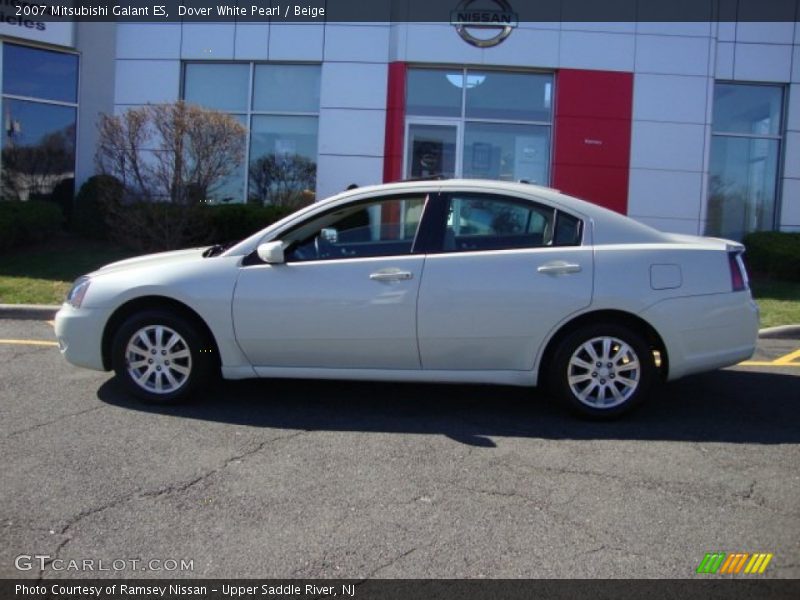 Dover White Pearl / Beige 2007 Mitsubishi Galant ES