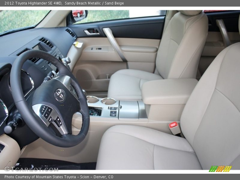 Sandy Beach Metallic / Sand Beige 2012 Toyota Highlander SE 4WD