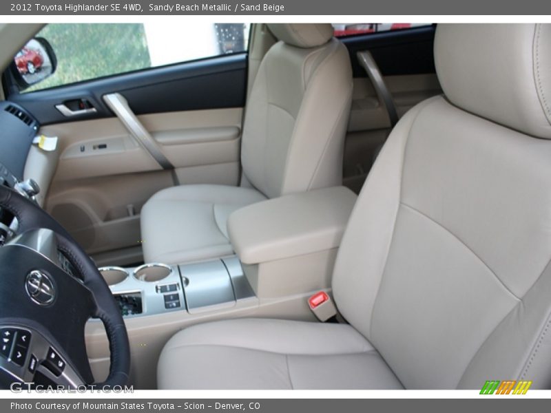 Sandy Beach Metallic / Sand Beige 2012 Toyota Highlander SE 4WD