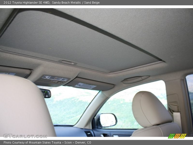 Sandy Beach Metallic / Sand Beige 2012 Toyota Highlander SE 4WD