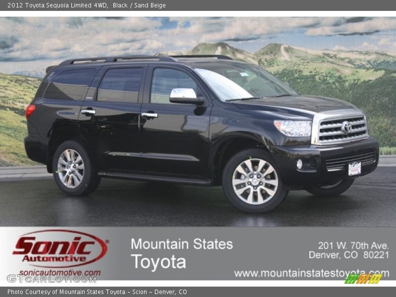 Black / Sand Beige 2012 Toyota Sequoia Limited 4WD