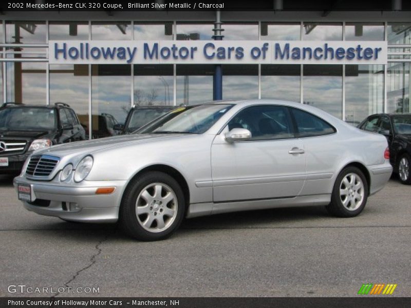 Brilliant Silver Metallic / Charcoal 2002 Mercedes-Benz CLK 320 Coupe