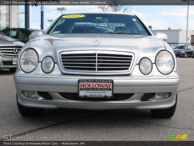 Brilliant Silver Metallic / Charcoal 2002 Mercedes-Benz CLK 320 Coupe