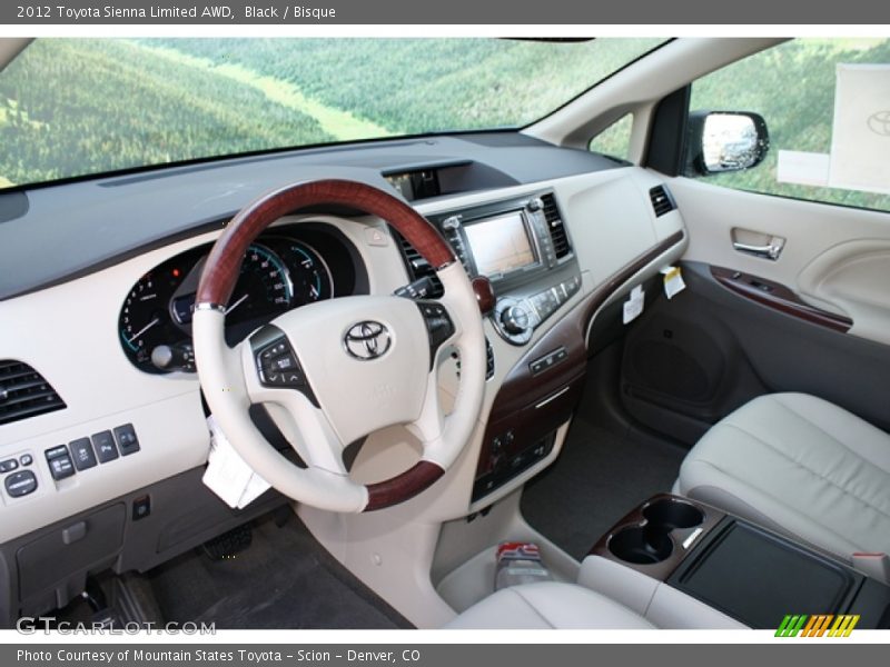 Black / Bisque 2012 Toyota Sienna Limited AWD